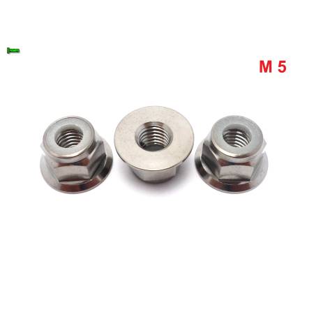 Tytanowa nakrętka samokontrująca samohamowna kołnierz din 6926 m5 grade 5